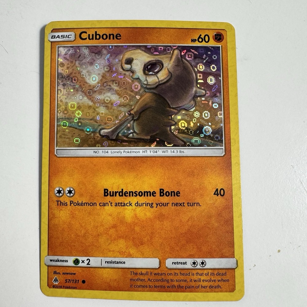 Cubone [Reverse Holo] #57 Pokemon Forbidden Light RARE‎ - Picture 5 of 6